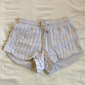 Athleta - striped linen shorts